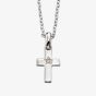Little Star Childrens Grace Silver Diamond Cross Pendant Necklace LSN0011