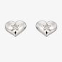 Little Star Girls Suri Silver Diamond Heart Stud Earrings LSE0031