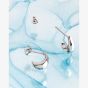 Kit Heath Coast Pebble Smooth Semi Hoop Stud Earrings 40152RP