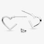 Kit Heath Love Silver Heart Half Hoop Earrings 40531RP
