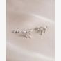 Kit Heath Serenity Ribbon Bow Dainty Stud Earrings 41187RP
