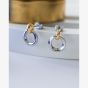 Kit Heath Bevel Cirque Link Golden Stud Drop Earrings 4172GRP