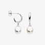 Kit Heath Coast Pebble Pearl Droplet Semi Hoop Earrings 50183FP