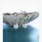 Kit Heath Coast Pebble Pearl Droplet Semi Hoop Earrings 50183FP