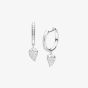 Kit Heath Desire Kiss Precious Pavé Heart Hoop Earrings 50511WT
