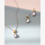 Kit Heath Coast Pebble Golden Double Droplet Earrings 60186GRP