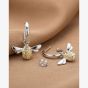 Kit Heath Blossom Flyte Honey Bee Semi Hoop Drop Earrings 60338GRP