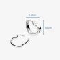 Kit Heath Love Silver Heart Hoop Earrings 60534RP