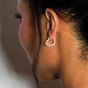 Kit Heath Love Silver Heart Hoop Earrings 60534RP