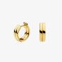 Kit Heath Bevel Unity Golden Hinged Huggie Hoop Earrings 61171GD