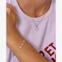 Kit Heath Desire Kiss Precious Pavé Heart Triplet 7 Inch Bracelet 70511WT