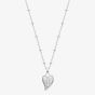Kit Heath Desire Kiss Precious Pavé Heart 18 Inch Ball Chain Necklace 90511WT