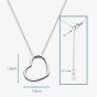 Kit Heath Love Silver Heart Outline Necklace 90533RP
