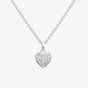 Little Star Sirius Silver Diamond Pavé Heart Pendant Necklace LSE0626