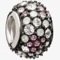 Chamilia Sterling Silver Jewelled Pink Black Crystal 2025-0753