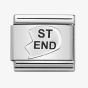 Nomination CLASSIC Silvershine ST-END (Best friend) Heart Charm 330101/43