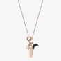 Nomination Easychic Rose Gold Plated & Black Cubic Zirconia Best Friends Pendant 147902/048