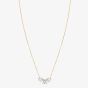 Nomination Colour Wave Yellow Gold Sterling Silver Three White Stone Necklace 149820/012