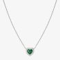 Nomination All My Love Sterling Silver Green Heart Necklace 240302/014