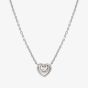 Nomination Cosmic Love White Rhodium Cubic Zirconia Heart Pendant Necklace 241706/004