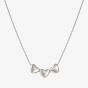 Nomination Armonica White Rhodium Three Small Heart Pendant Necklace 241305/004