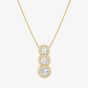 Nomination Seidivina Gold Plated Three Cubic Zirconia Round Cluster Pendant Necklace 241403/012