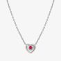 Nomination CosmicLove Silver Red Cubic Zirconia Double Heart Necklace 241707/006