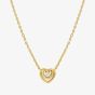 Nomination CosmicLove Gold Tone Cubic Zirconia Double Heart Necklace 241706/006