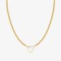 Nomination Emosfere Gold Tone Mother Of Pearl Heart Ball Bead Necklace 134216/036