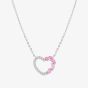 Nomination Shine Me Up Silver Pink & White Cubic Zirconia Heart Necklace 241902/004