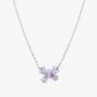 Nomination Shine Me Up Silver Lilac & White Cubic Zirconia Butterfly Necklace 241902/006