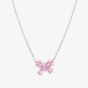 Nomination Shine Me Up Silver Pink & White Cubic Zirconia Butterfly Necklace 241902/007