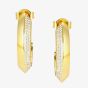 Nomination Aurea Gold Plated Pave Half Hoop Earrings 145713/010