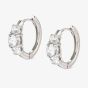 Nomination Colour Wave Sterling Silver White Hoop Earrings 149823/001