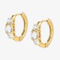Nomination Colour Wave Yellow Gold Sterling Silver Hoop Earrings 149822/012