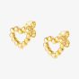 Nomination Lovecloud Gold Tone Plated Dotted Heart Stud Earrings 240506/008