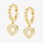 Nomination Lovecloud Gold Tone Plated Bead Hoop Heart Earrings 240507/008
