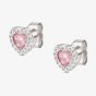 Nomination All My Love Sterling Silver Pink Heart Stud Earrings 240304/002