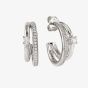 Nomination Cosmic Love White Rhodium Cubic Zirconia Half Hoop Earrings 241712/001