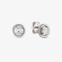Nomination Cosmic Love White Rhodium Cubic Zirconia Round Studs Earrings 241710/053