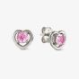 Nomination CosmicLove Silver Pink Cubic Zirconia Heart Stud Earrings 241711/002