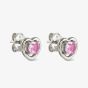 Nomination CosmicLove Silver Pink Cubic Zirconia Heart Stud Earrings 241711/002