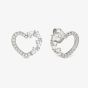 Nomination Shine Me Up Silver Multi Cut Cubic Zirconia Heart Stud Earrings 241903/003