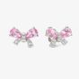 Nomination Shine Me Up Silver Multi Cut Pink & White Cubic Zirconia Bow Stud Earrings 241903/009