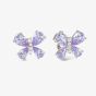 Nomination Shine Me Up Silver Lilac & White Cubic Zirconia Butterfly Stud Earrings 241903/006