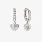 Nomination Petit Sparkle Silver Heart Huggie Hoop Earrings 242305/004