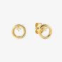 Nomination Dream Beats Gold Tone Cubic Zirconia Circle Stud Earrings 242603/044