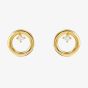Nomination Dream Beats Gold Tone Cubic Zirconia Circle Stud Earrings 242603/044