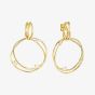 Nomination My Rebel Art Gold Plated Double Big Circle Cubic Zirconia Earrings 242812/012