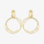 Nomination My Rebel Art Gold Plated Double Big Circle Cubic Zirconia Earrings 242812/012